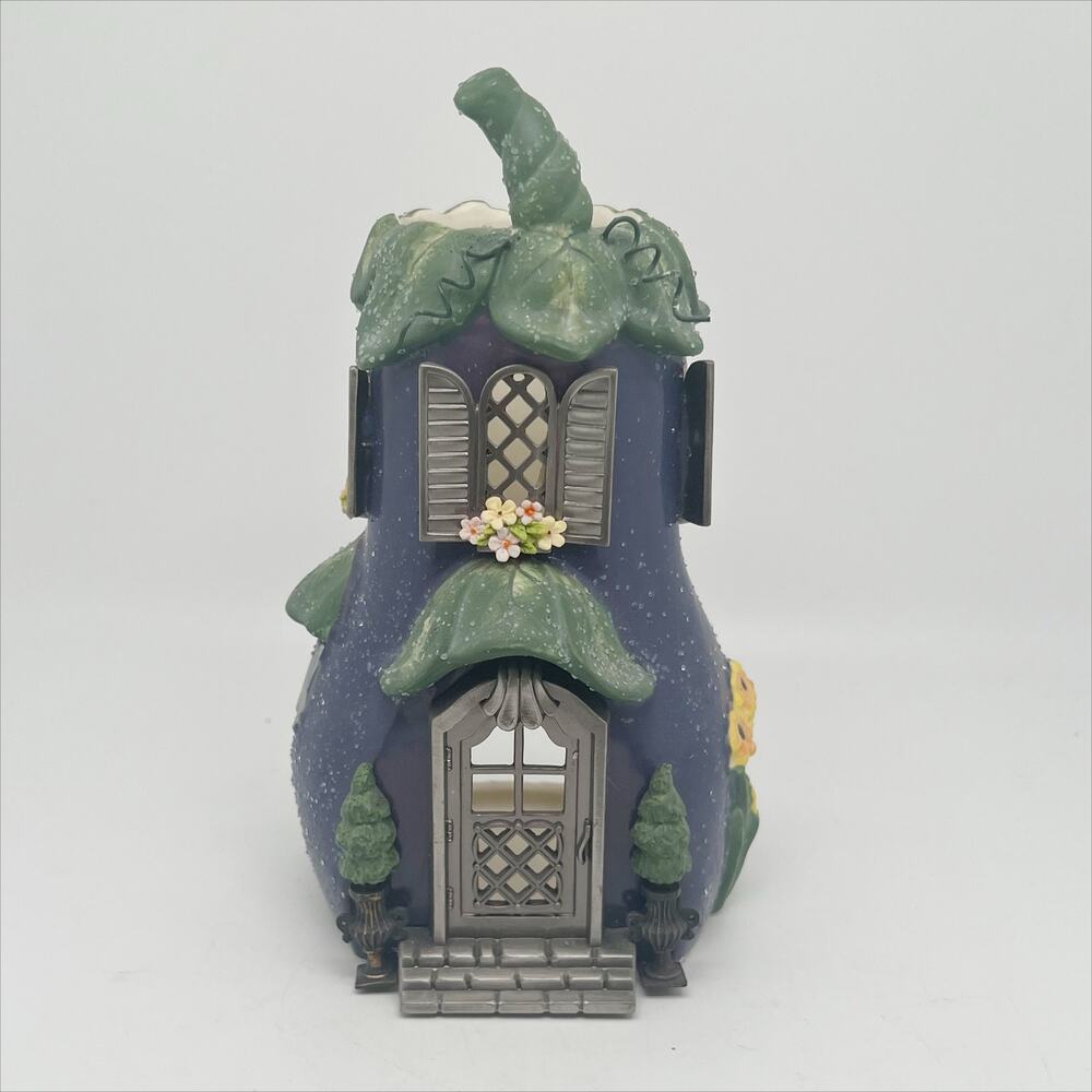 PartyLite Eggplant Villa Ceramic Tealight/Votive Holder Veggie Village